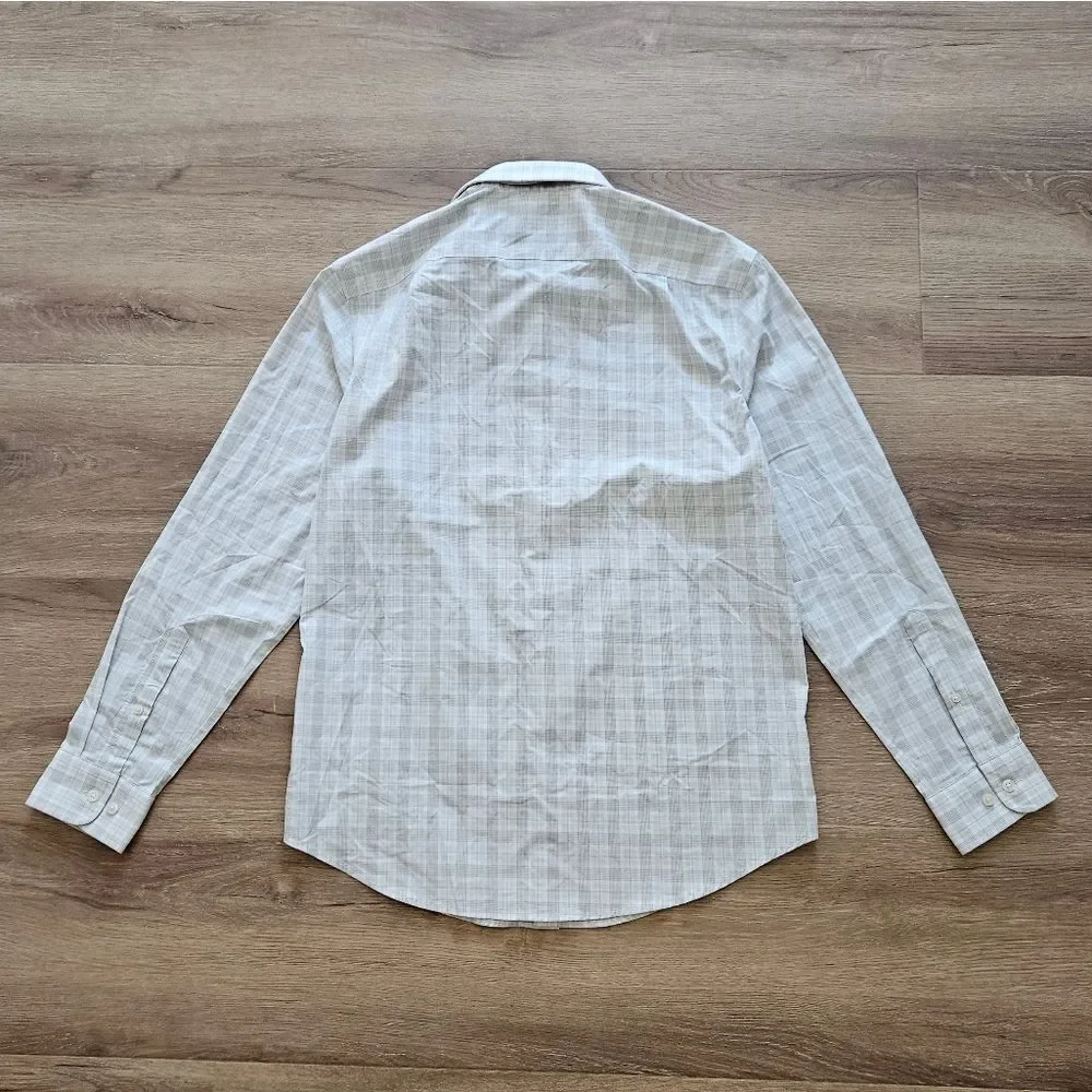 Goodfellow & Co Men's White And Gray Plaid Shirt Size M